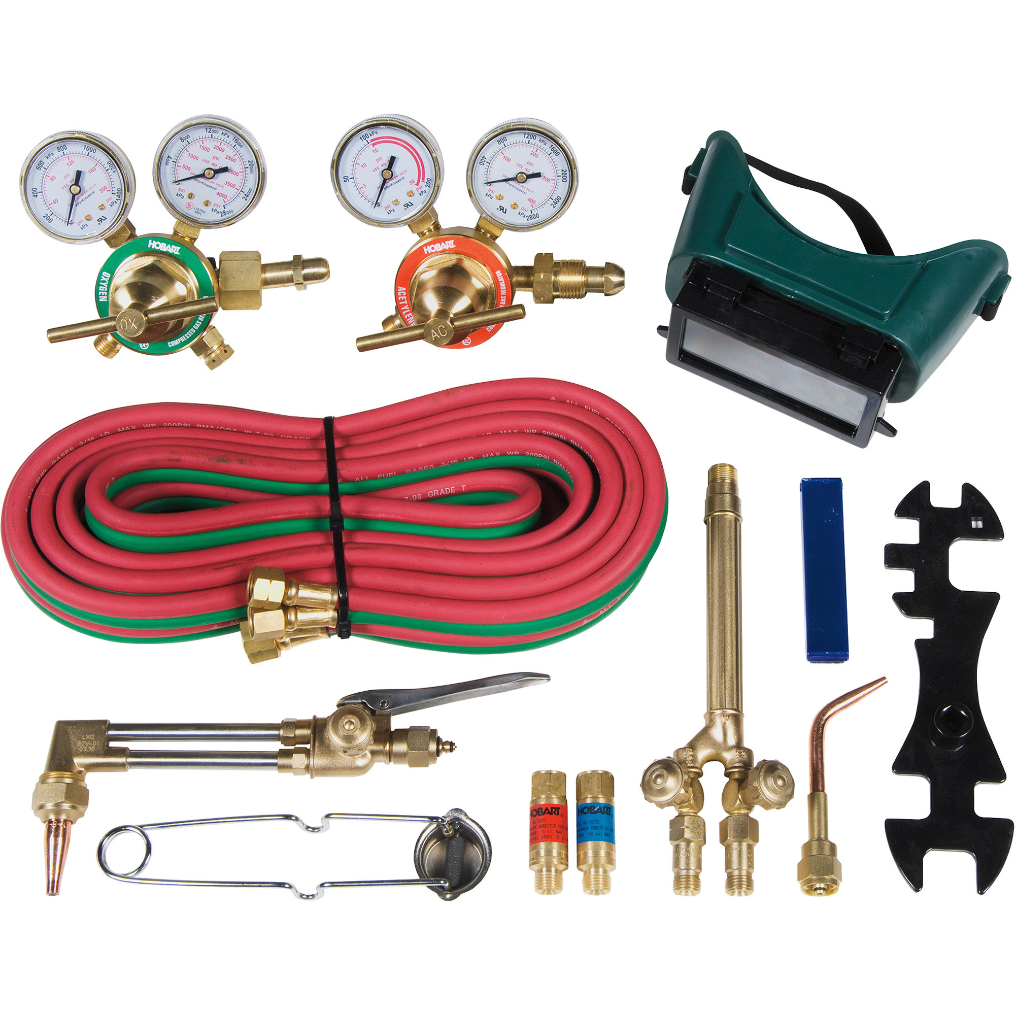 Hobart Toughcut Medium-Duty Cutting and Welding Torch Outfit, Acetylene/Propane, Victor-Style, Model# 770502